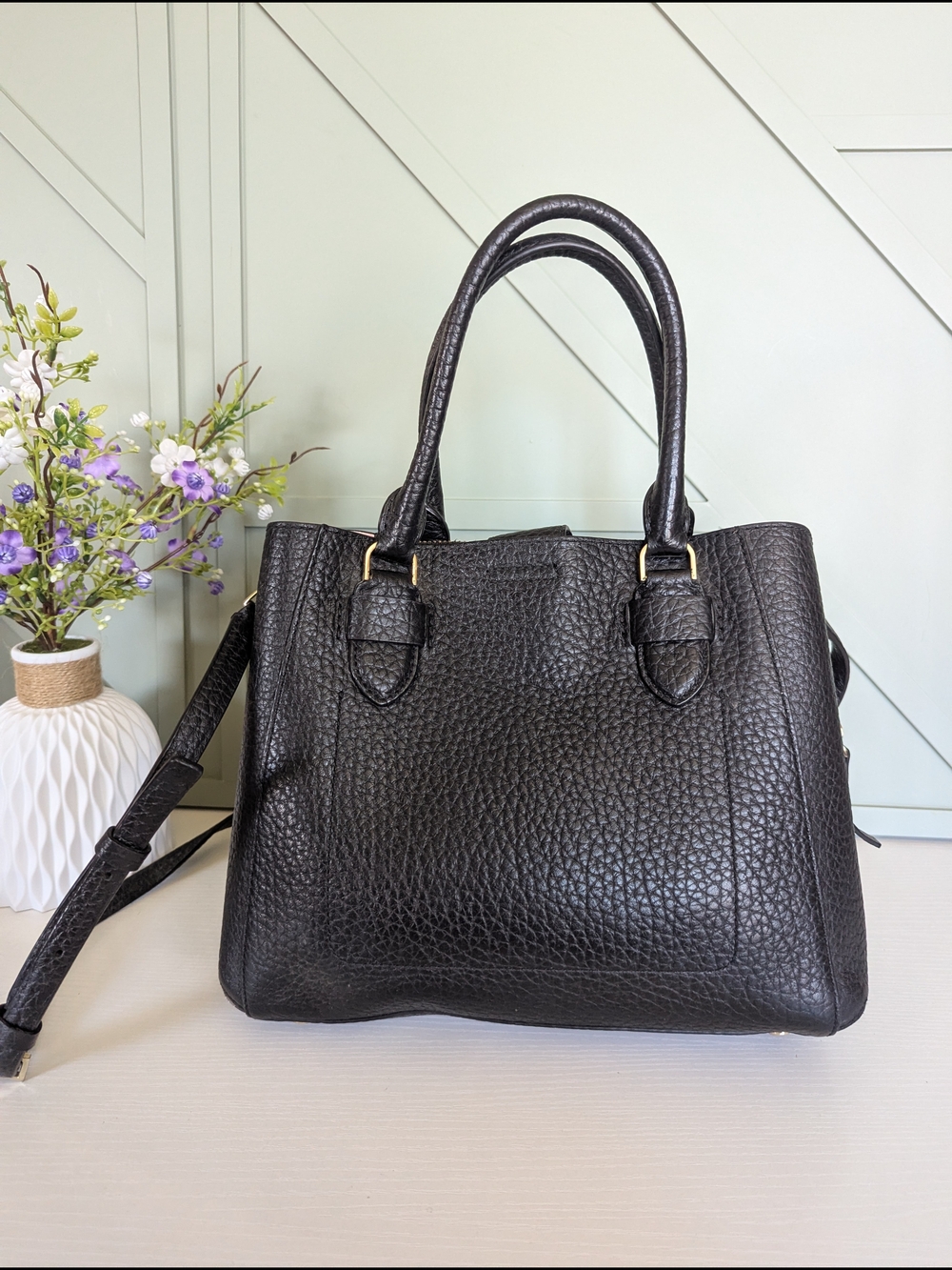 Kate Spade Black Pebbled Leather Satchel Bag - Picture 4 of 11
